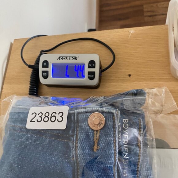 Chicos Jeans Womens 1.5 US 10 Blue Platinum Boyfriend Ankle Light Wash Stretch - Picture 13 of 13